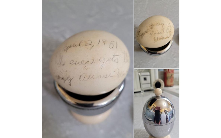 Ерэн настай эмээ 70 жилийн өмнө өндгөн дээр бичсэн зурвасаа олжээ